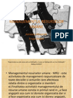 Managementul Resurselor Umane