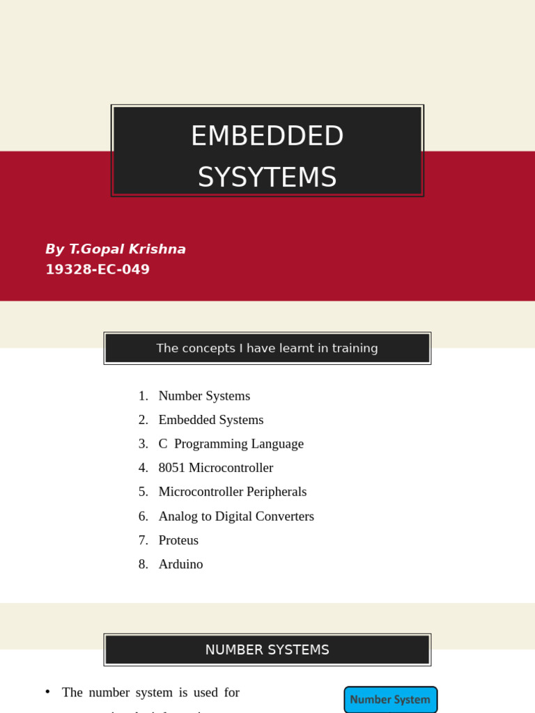 Embedded Systems Training Report | PDF | Arduino | Analogue Electronics