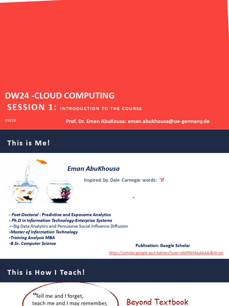 DW24 - Cloud Computing - Session (1) - Introduction To The Course | PDF ...