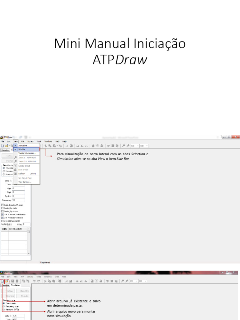 Guia Prático para Simulações no ATPDraw | PDF | Onda senoidal | Janela ...