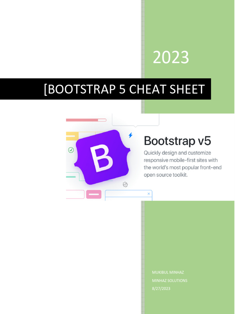 Bootstrap 5 Cheat Sheet | PDF | Page Layout | Computing