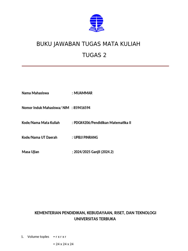 BJT Umum tmk2 | PDF | Sains & Matematika