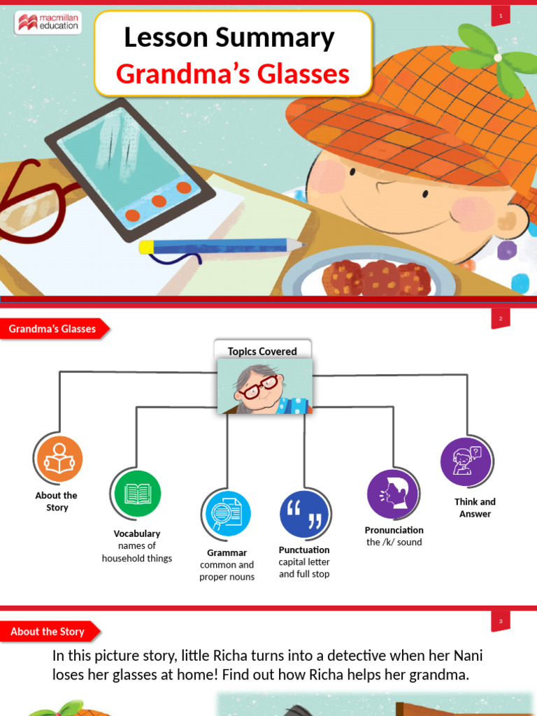 Mee Ae U1 Ch1 Grandma S Glasses Summary | PDF | Syntax | Human ...