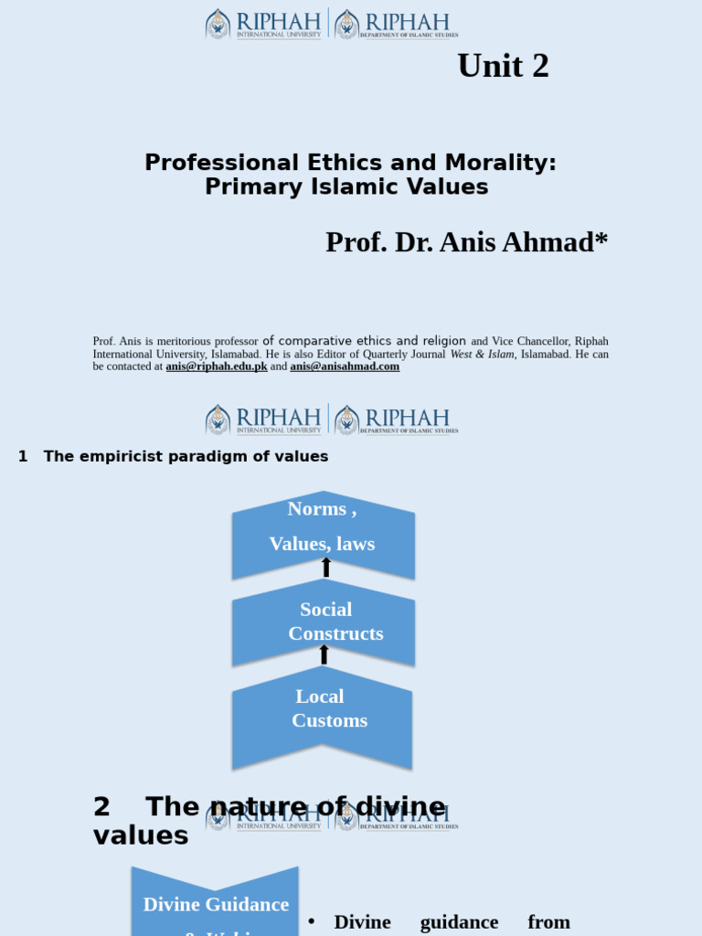 2 Professional Ethics and Morality (2020) | PDF | God In Islam | Tawhid