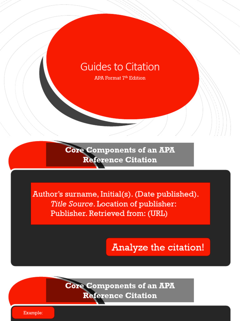 APA 7th Edition Citation Guide | PDF | Citation | Apa Style