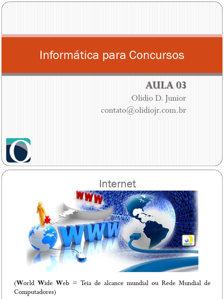Estrutura e Acesso à Internet | PDF | Internet | Rede mundial de ...