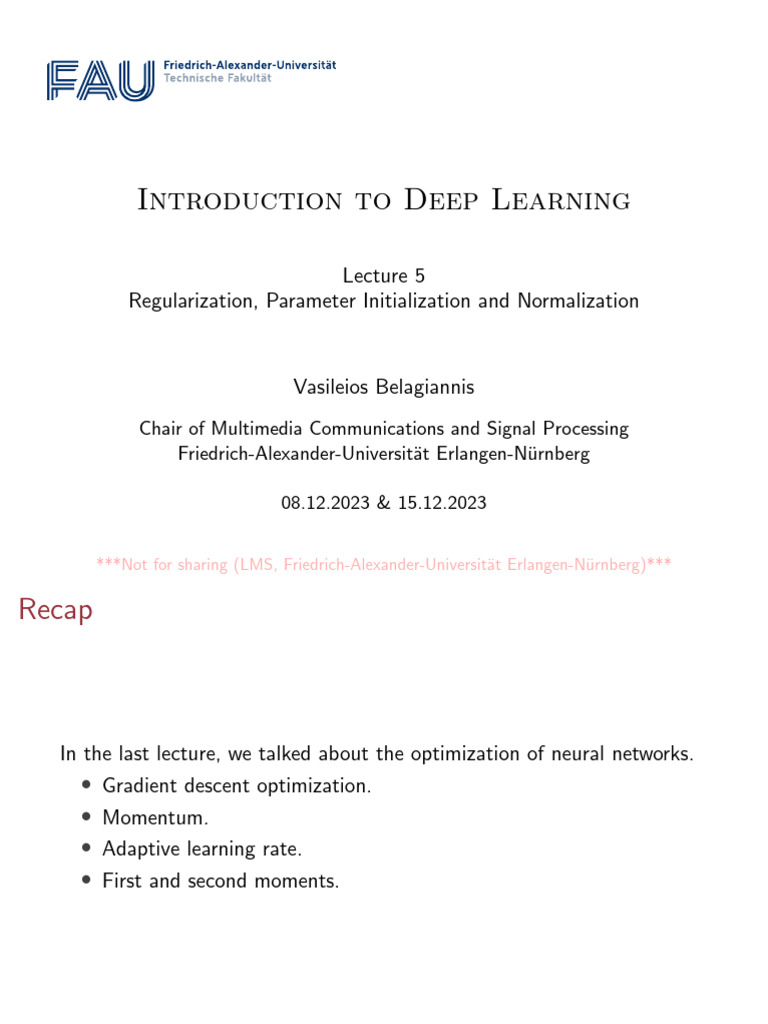 5.Regularization | PDF | Artificial Neural Network | Deep Learning