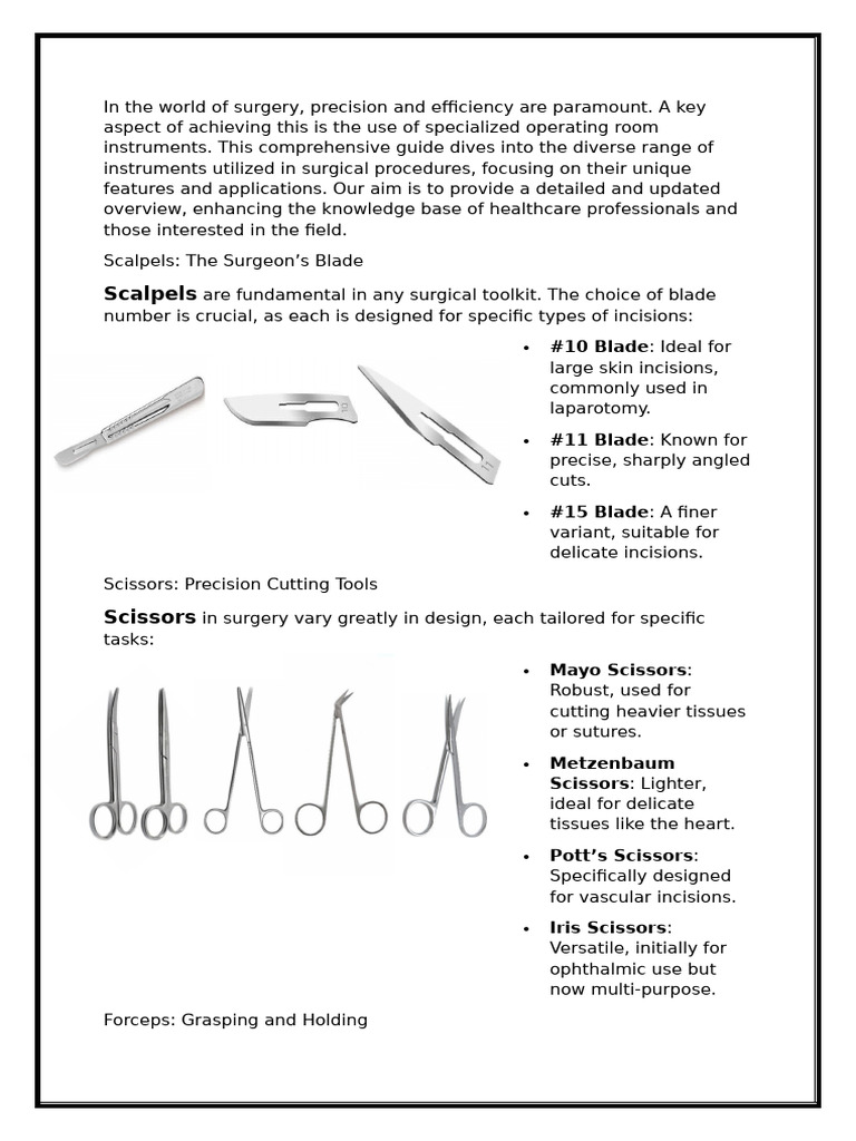 Instruments 1 | PDF | Surgery | Surgical Suture