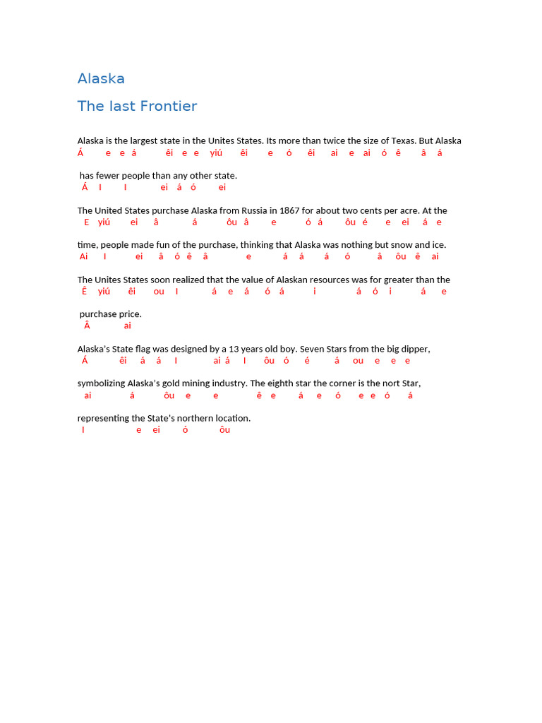 Texto - Alaska - The Last Frontier | PDF