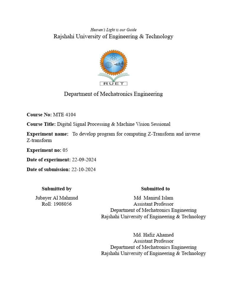 Rajshahi university of engineering technology pdf mathematical