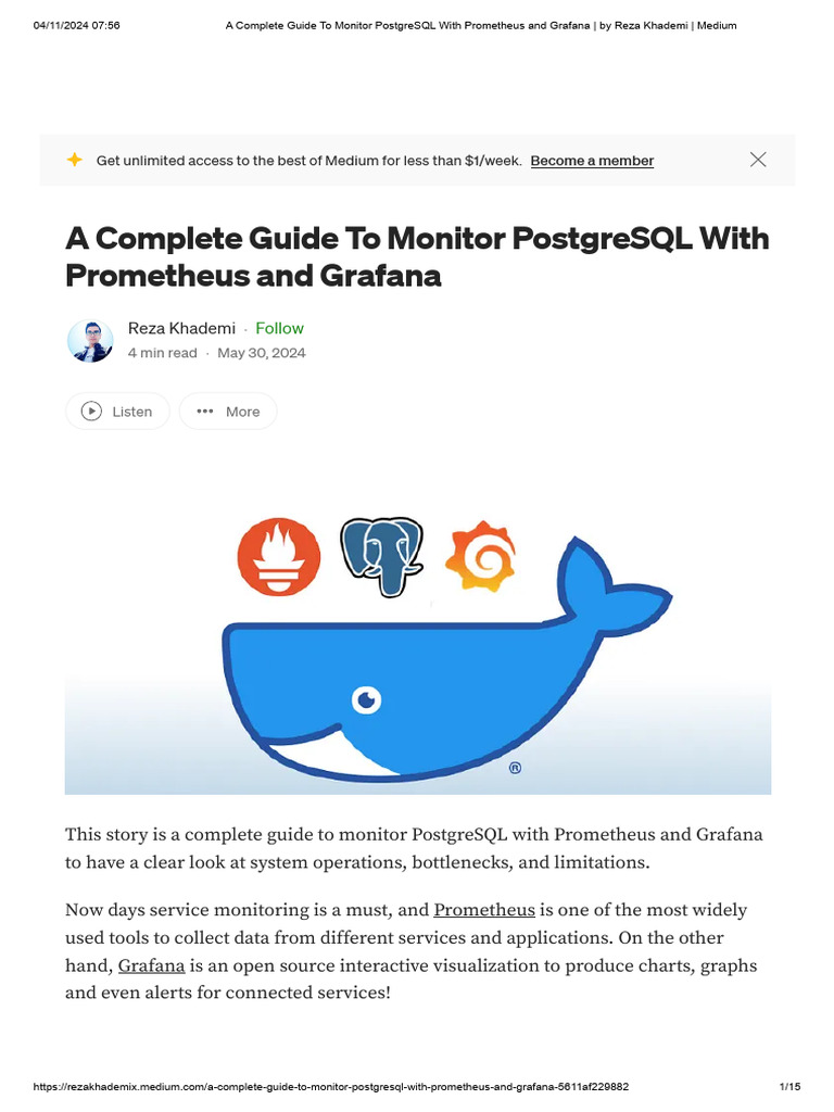 Monitor PostgreSQL with Prometheus & Grafana | PDF | Postgre Sql ...