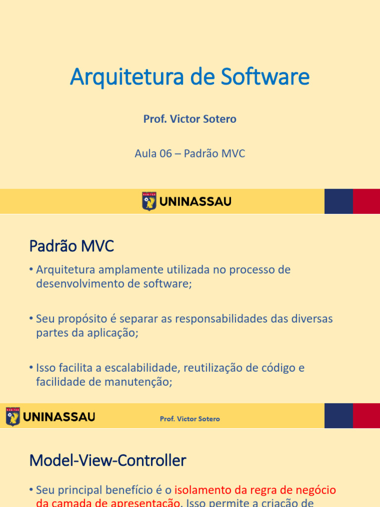 Entendendo o Padrão MVC em Software | PDF | Model-View – Controller ...