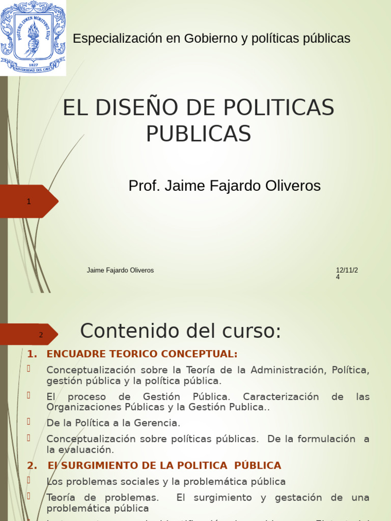 Diseño de Politicas Publicas | PDF | Estado (política) | Administración ...
