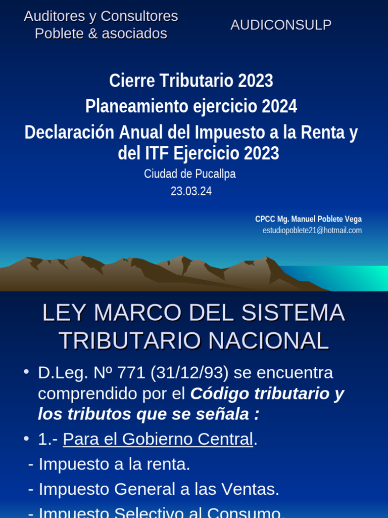 Impuesto A La Renta - Maestria | PDF | Depreciación | Impuestos