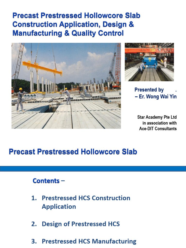 HCS Construction: Efficiency & Design | PDF | Concrete | Prestressed ...