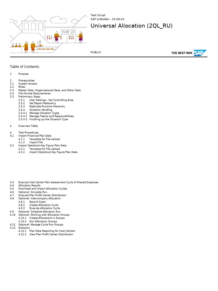 SAP S/4HANA Universal Allocation Test Guide | PDF | Comma Separated ...