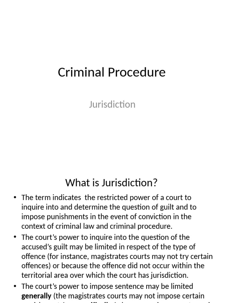 Understanding Criminal Jurisdiction in Zimbabwe | PDF | Crimes | Crime ...