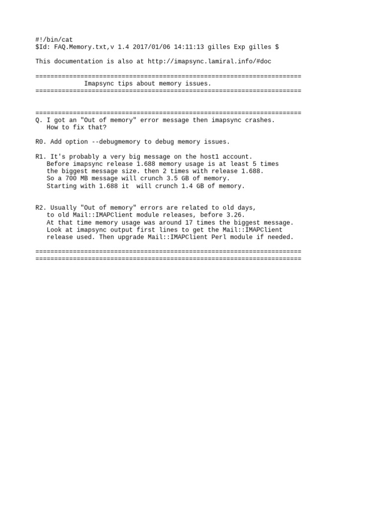 FAQ Memory | PDF | Cooking, Food & Wine | Self-Improvement