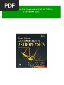 An Introduction To Astrophysics 2nd Edition Baidyanath Basu 2024 Scribd Download