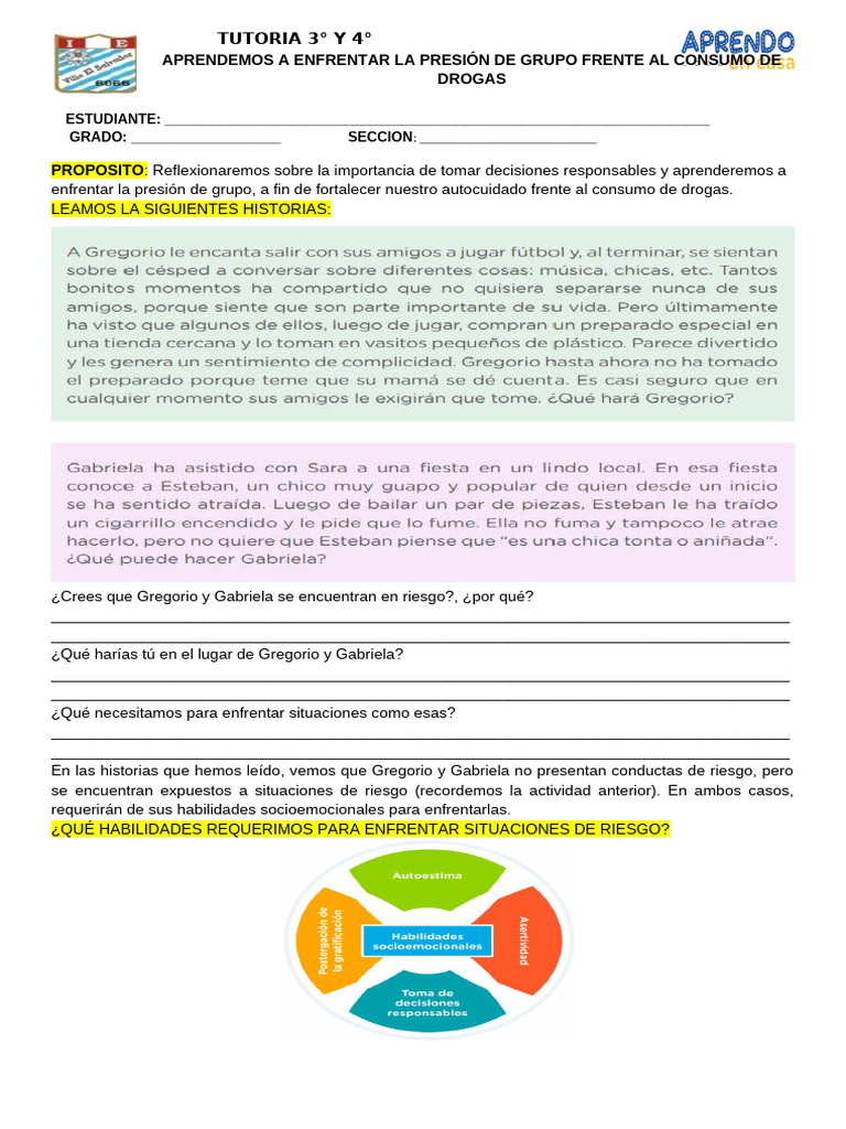 2tema Tut 3 y .4 | PDF | Autoestima | Ciencias del comportamiento