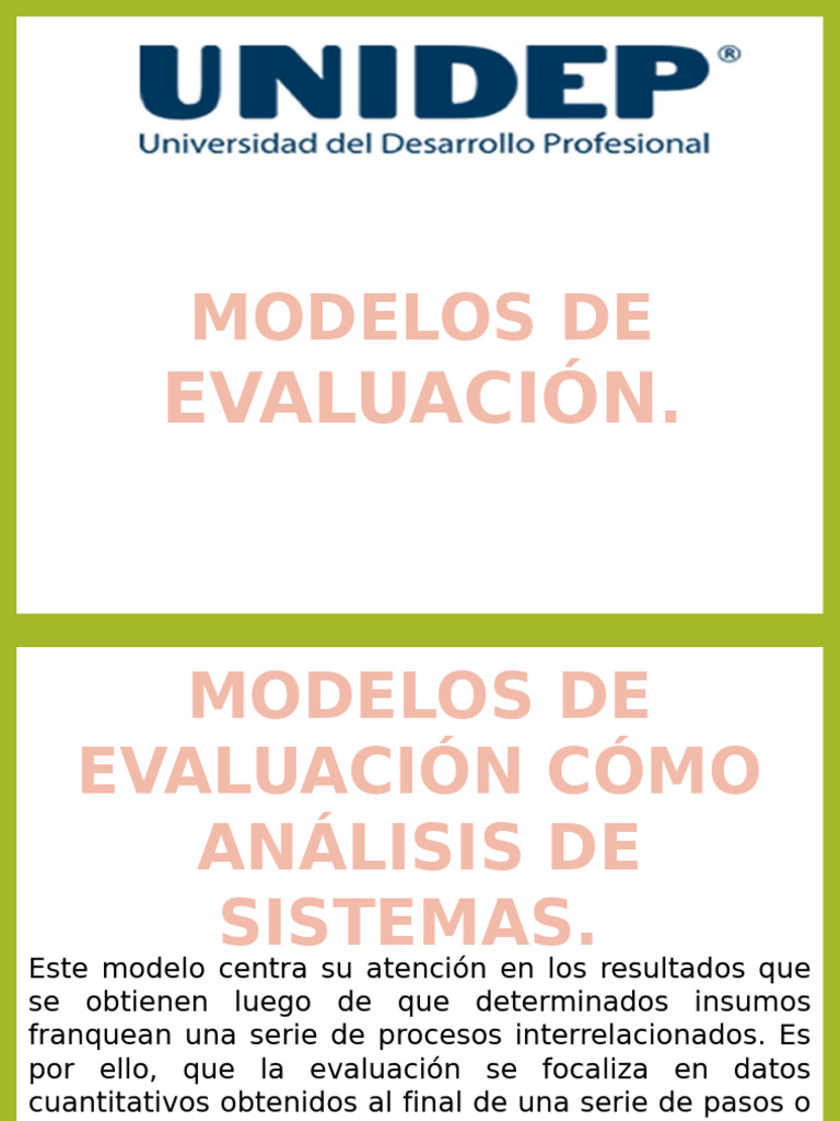 Modelos de Evaluacion | PDF | Evaluación | Validez (Estadísticas)