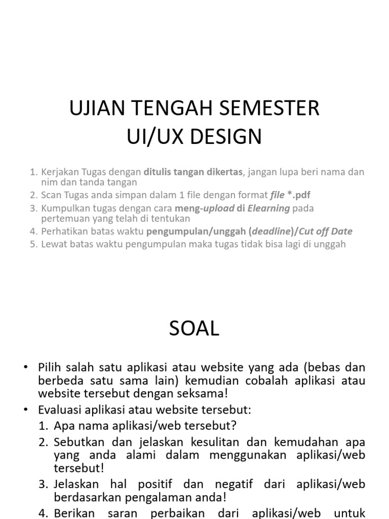 Tugas Ujian Tengah Semester UI/UX Design | PDF