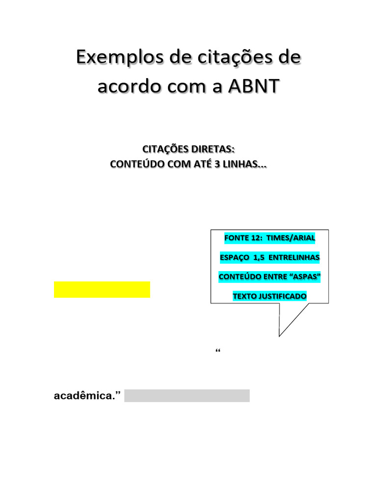 Exemplos de Citações ABNT | PDF | Metodologia | Método científico