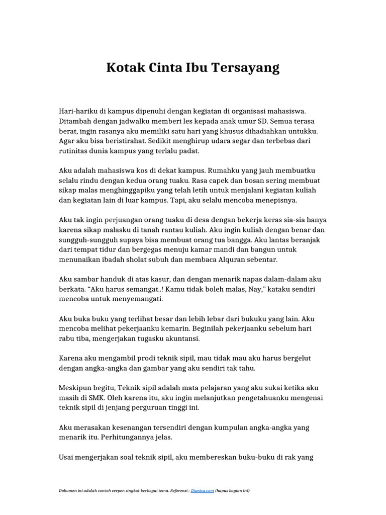 Kotak Cinta untuk Ibu Tersayang | PDF | Seni