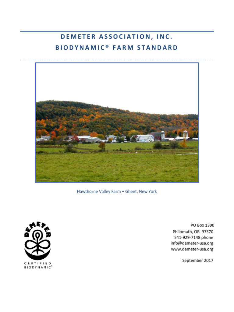 Demeter Farm Standard | PDF | Compost | Crop Rotation