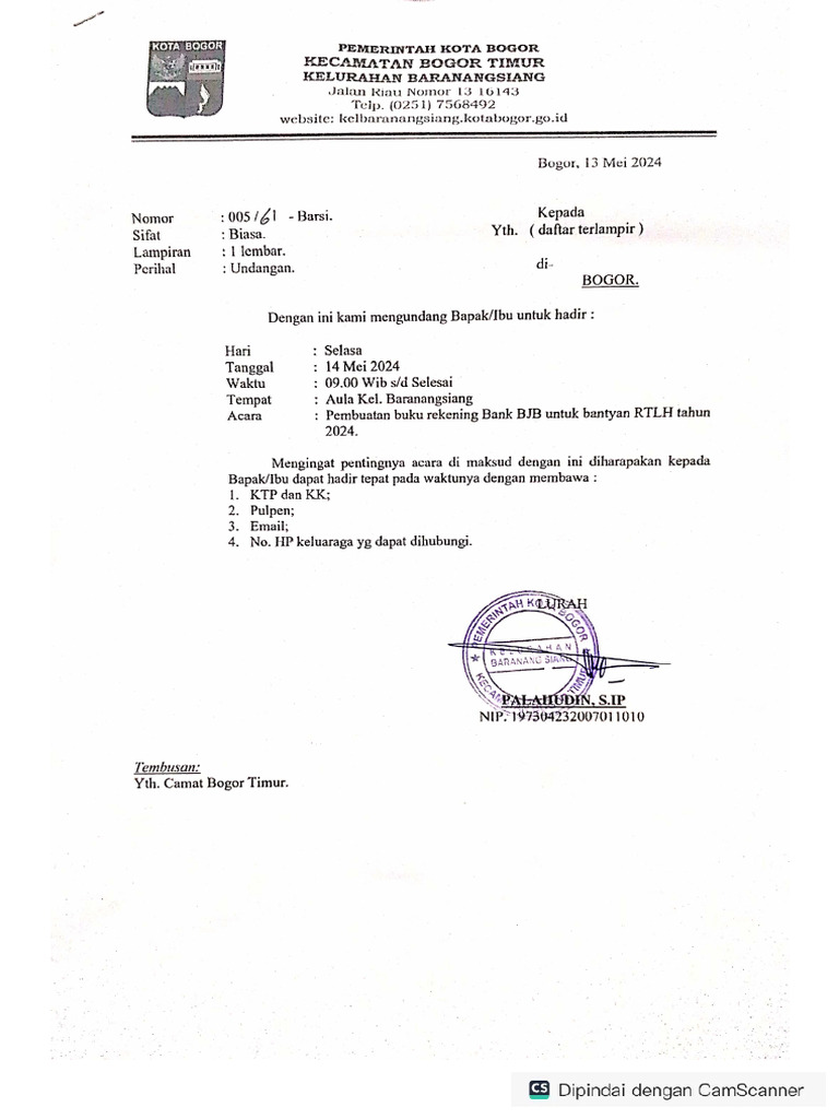 Undangan RTLH | PDF