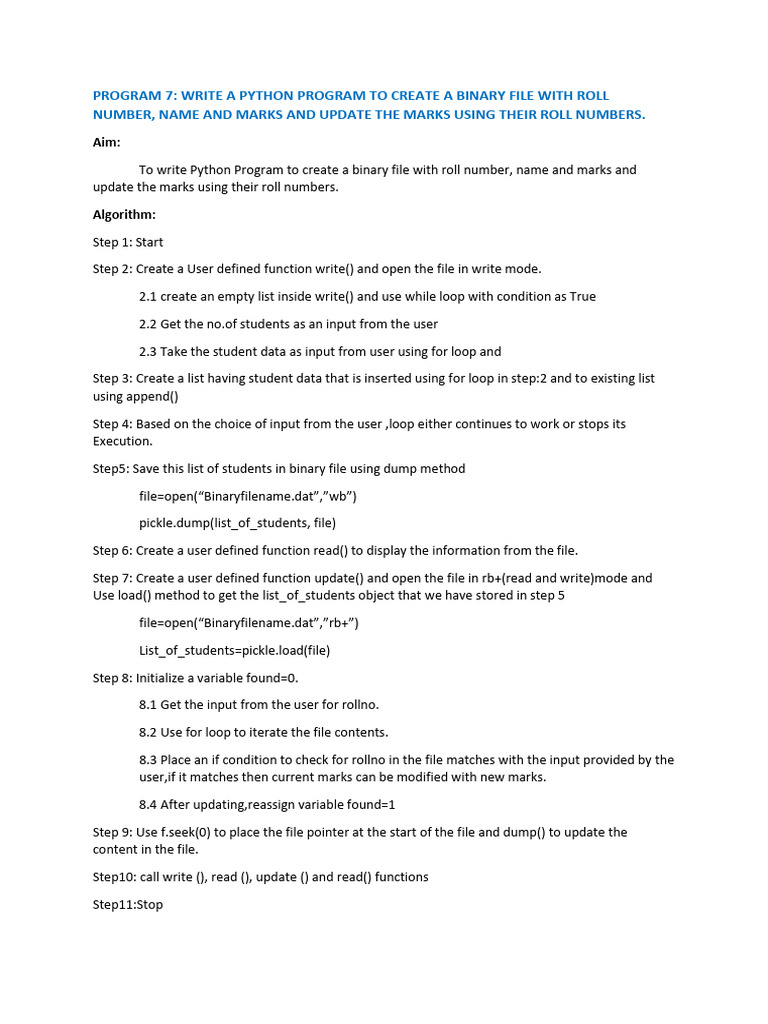 Python Programs for File Operations | PDF | Control Flow | Parameter ...