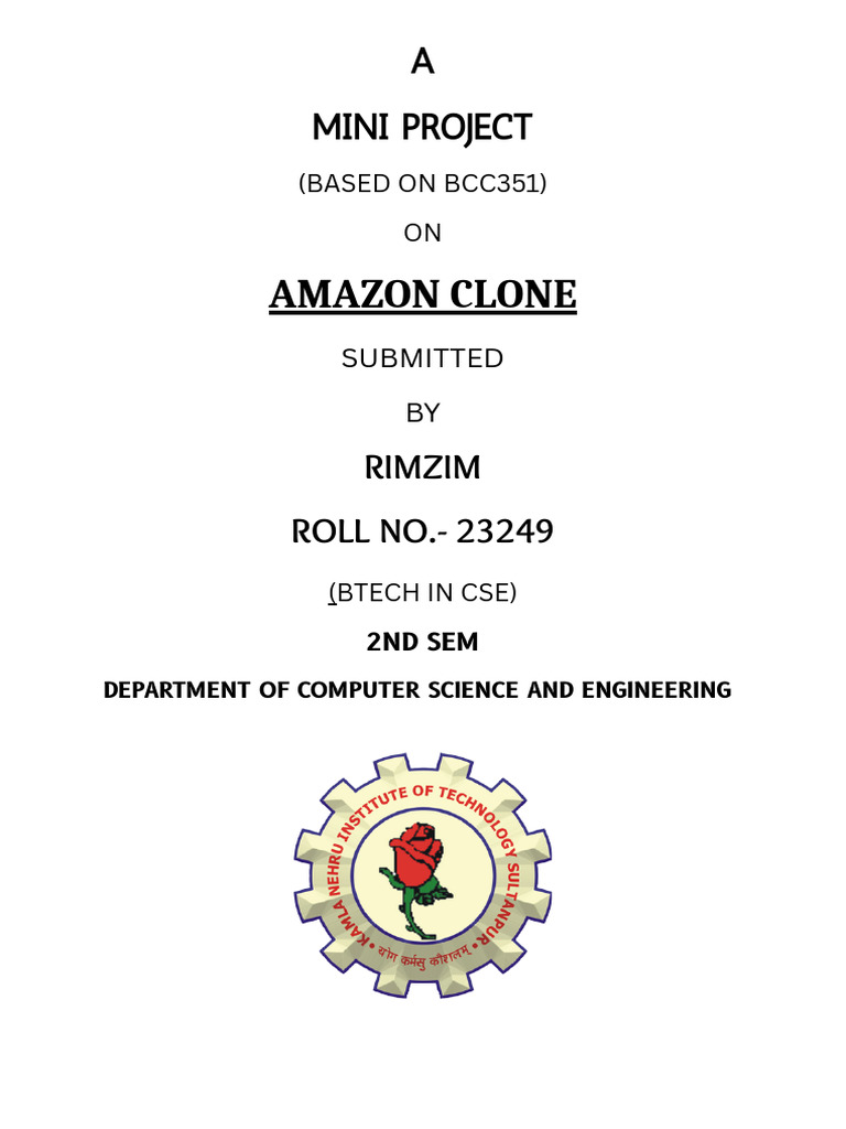 Amazon Clone Mini Project Overview | PDF | Databases | Version Control