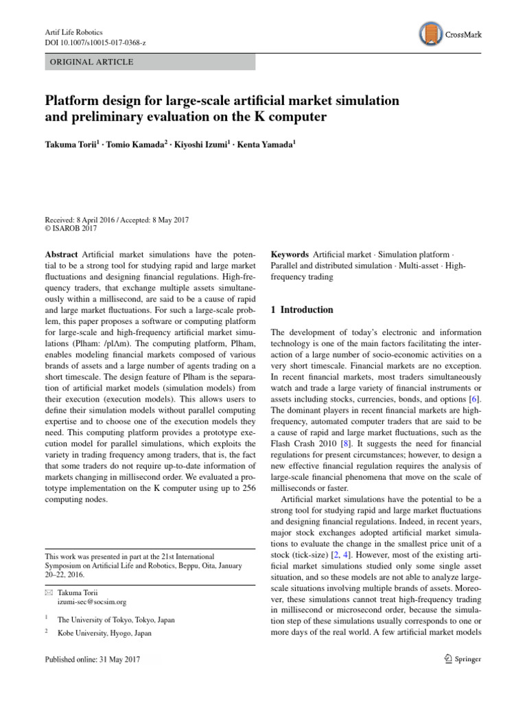 Plham: High-Frequency Market Simulation | PDF | Market (Economics ...