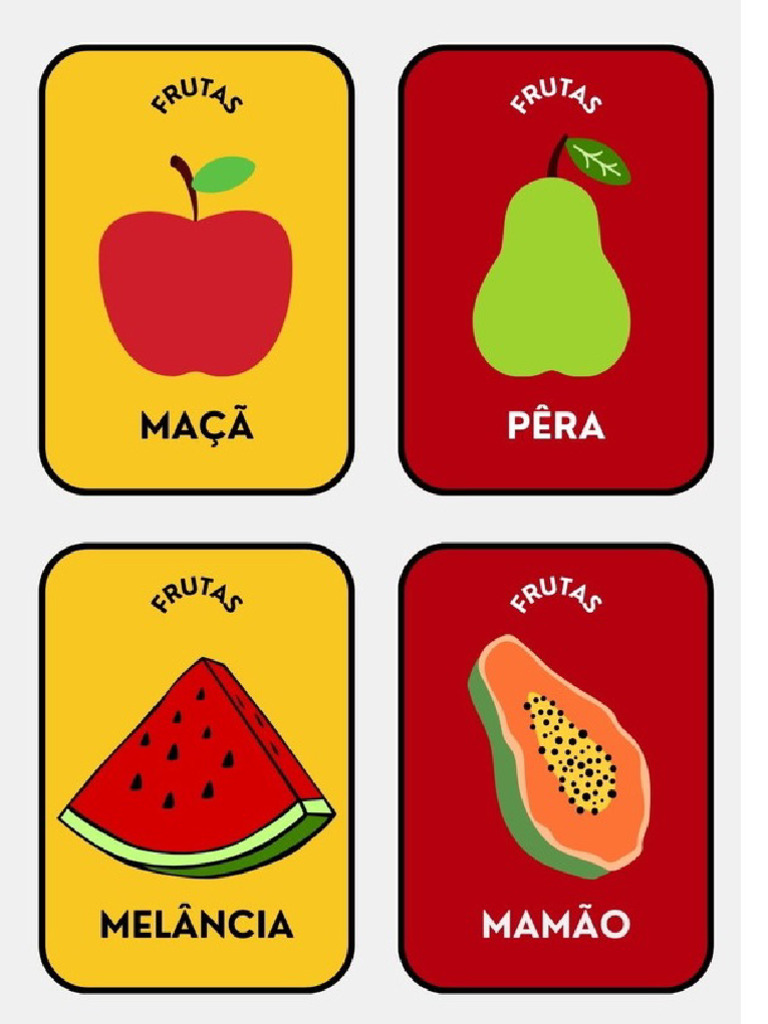 Jogo Da Memória de Frutas | PDF