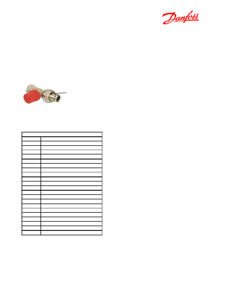 Ulotka DANFOSS RA N Zawor grzejnikowy termostatyczny prosty DN15 