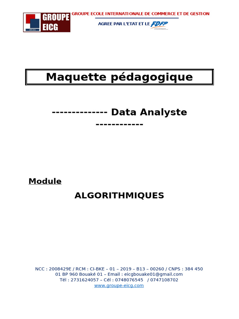 Introduction à l'Algorithmique | PDF | Algorithmes | Algorithmes et ...