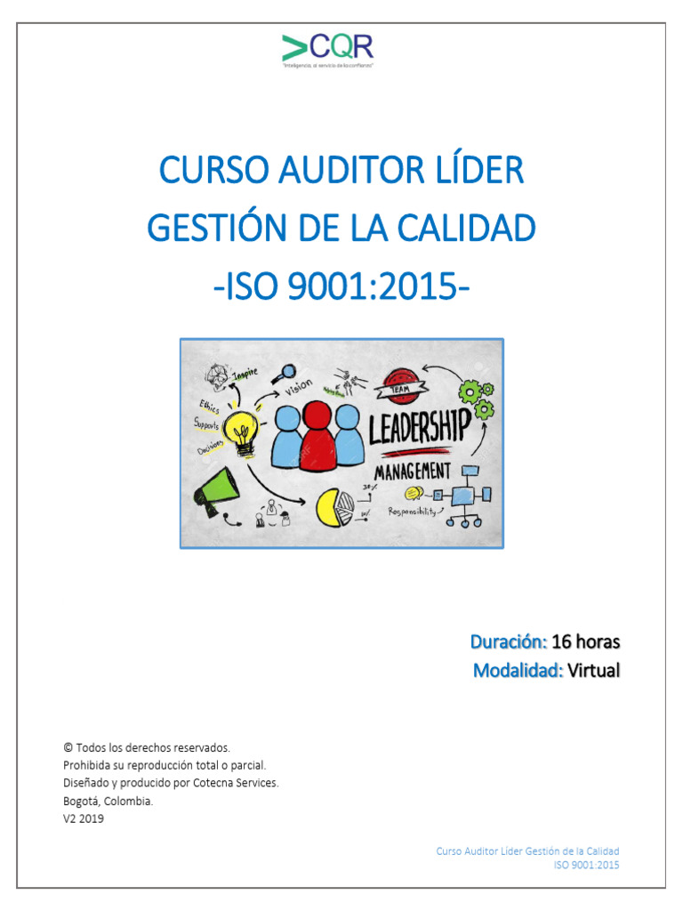 Liderazgo en ISO 9001:2015 | PDF | Calidad (comercial) | Gestión de la ...