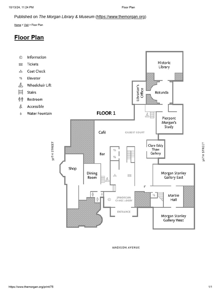 Morgan Library Floor Plan | PDF