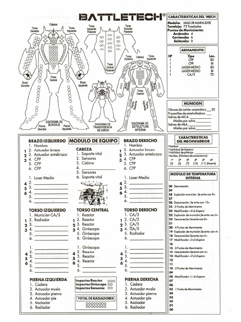 Battletech Marauder Spanish | PDF
