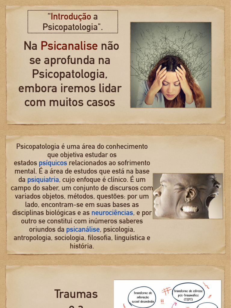 Psicopatologia: Entendendo Transtornos Mentais | PDF | Psicopatologia ...