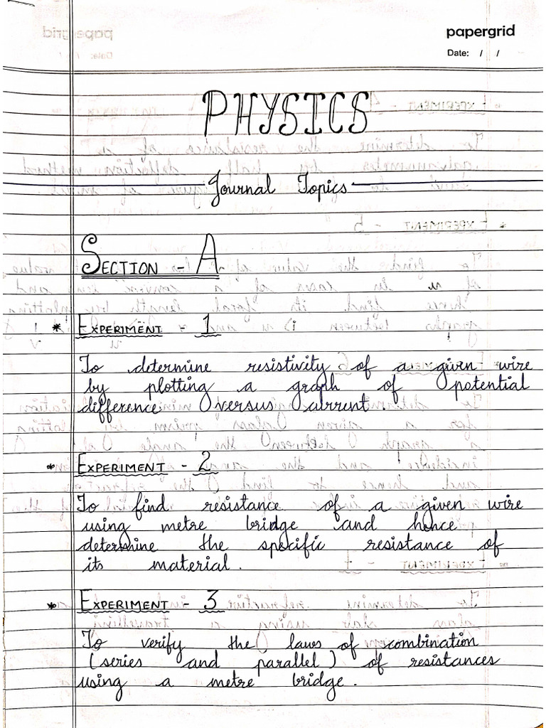 Information of 12th Physics Practical | PDF