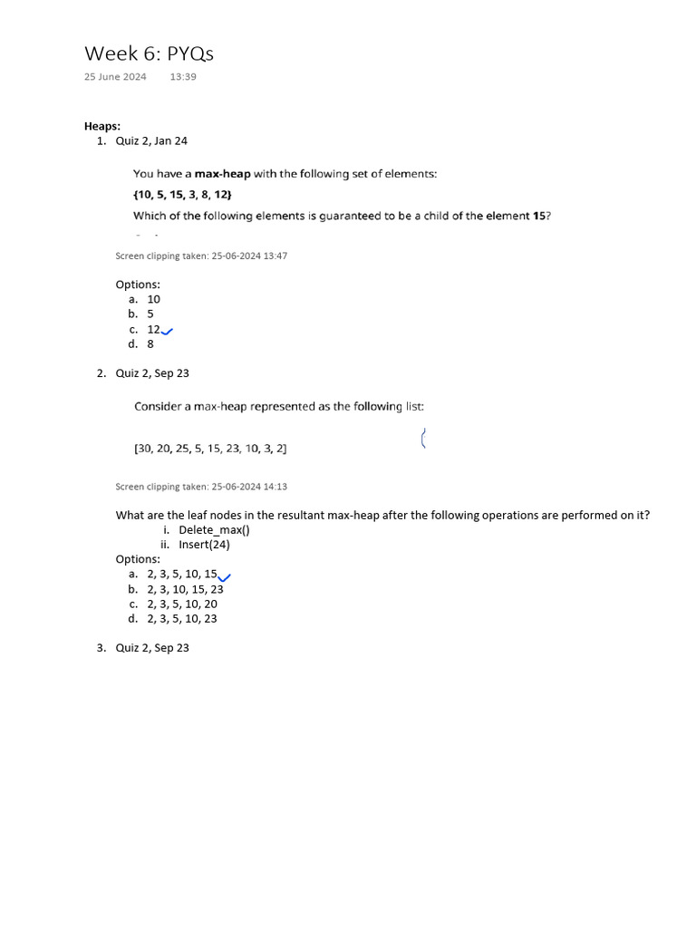 Week 6 PYQsegtgeegeg | PDF
