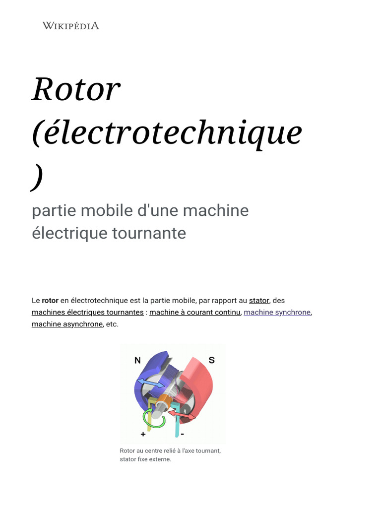 Comprendre le rotor en électrotechnique | PDF | Composants électriques ...