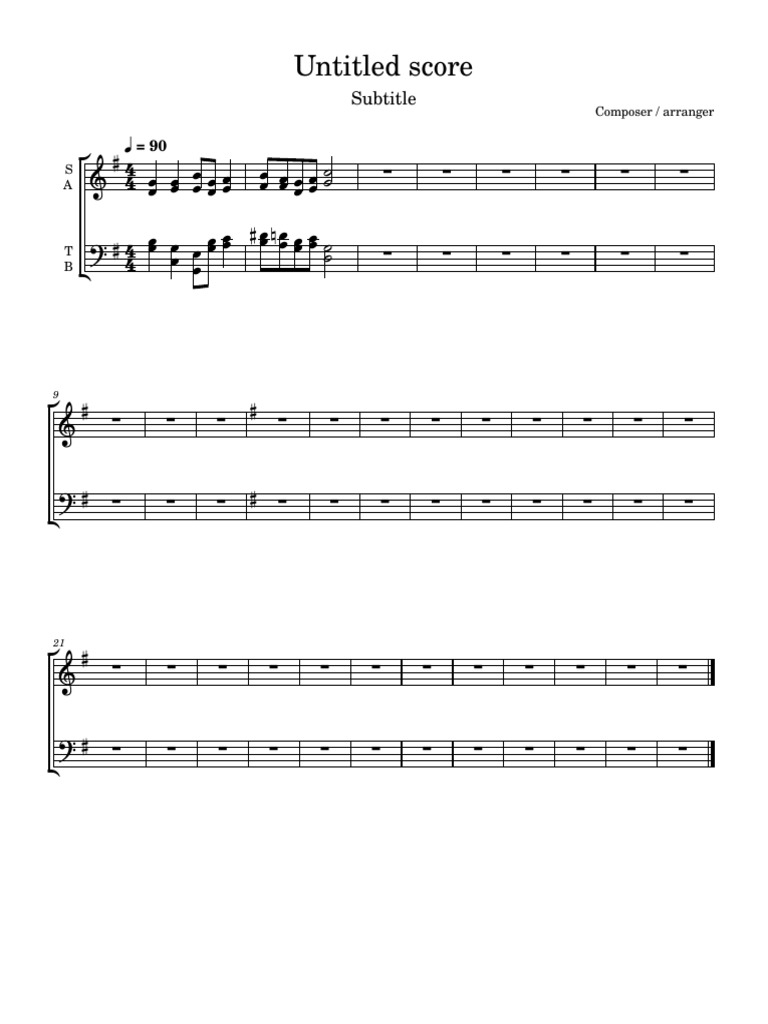 Untitled Score-Score and Parts | PDF