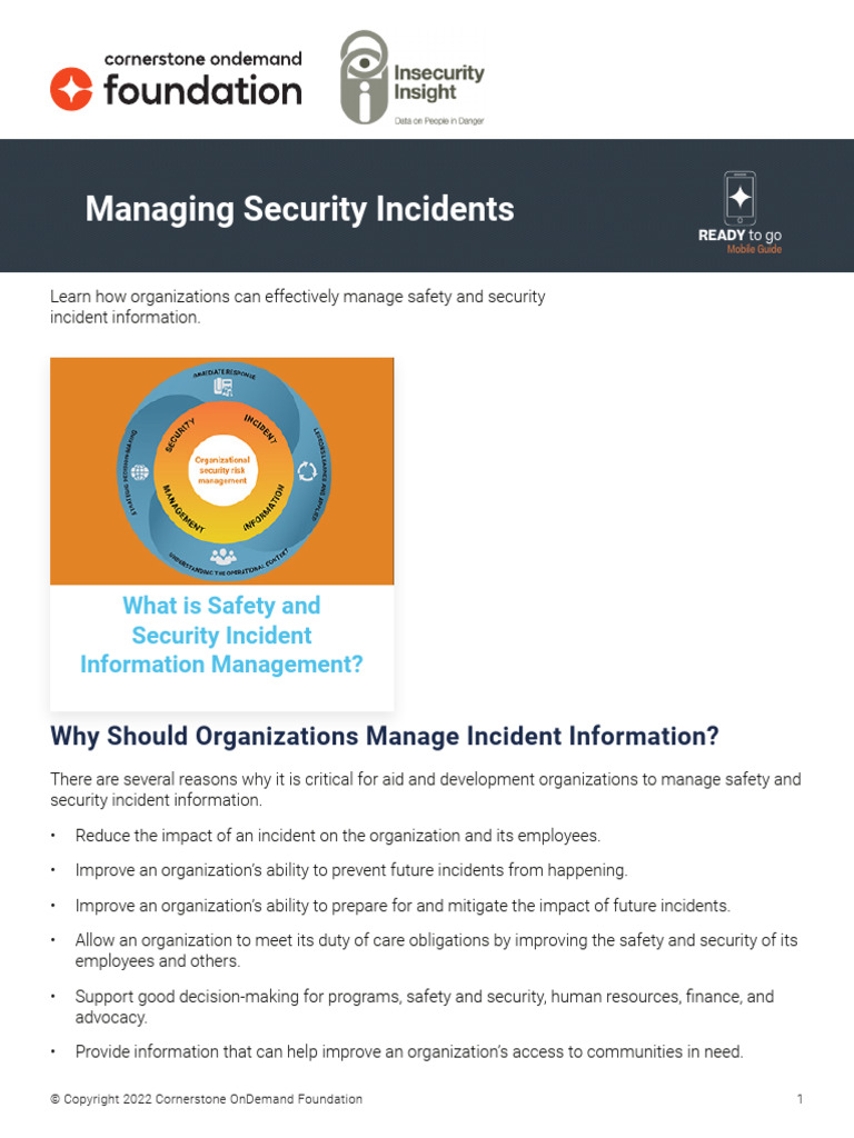 Managing Security Insident | PDF | Risk | Information