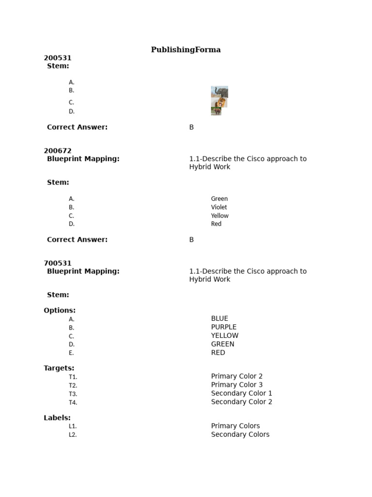 Cisco Hybrid Work Color Coding | PDF
