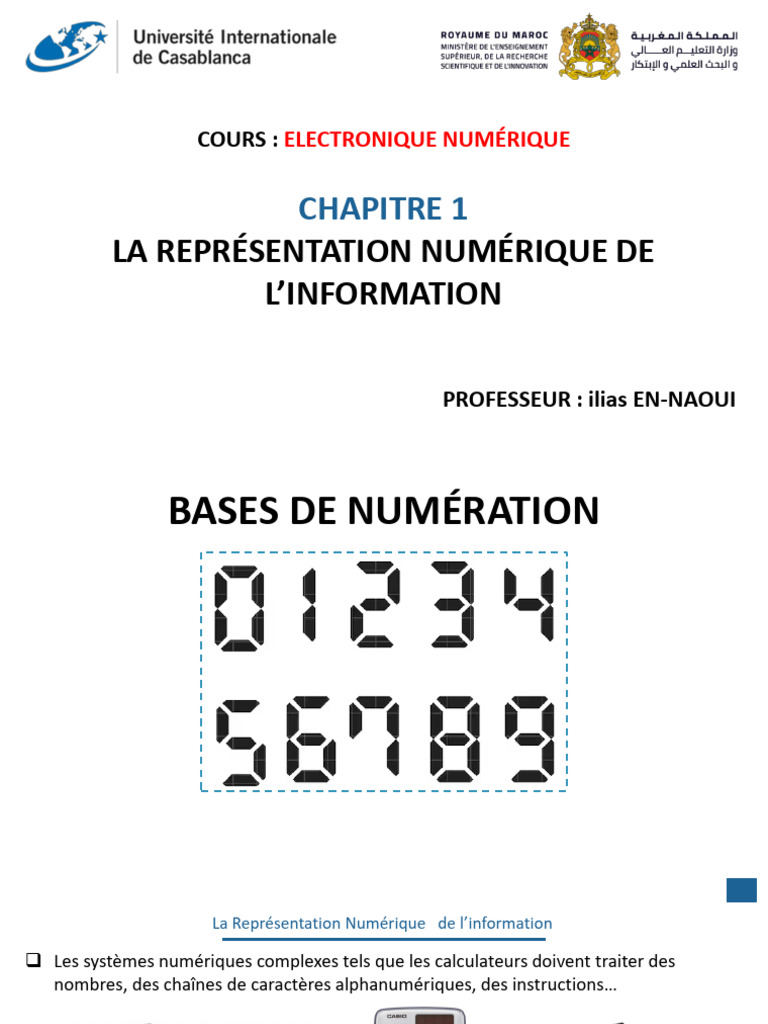 Bases de numération et conversions numériques | PDF | Décimal codé ...