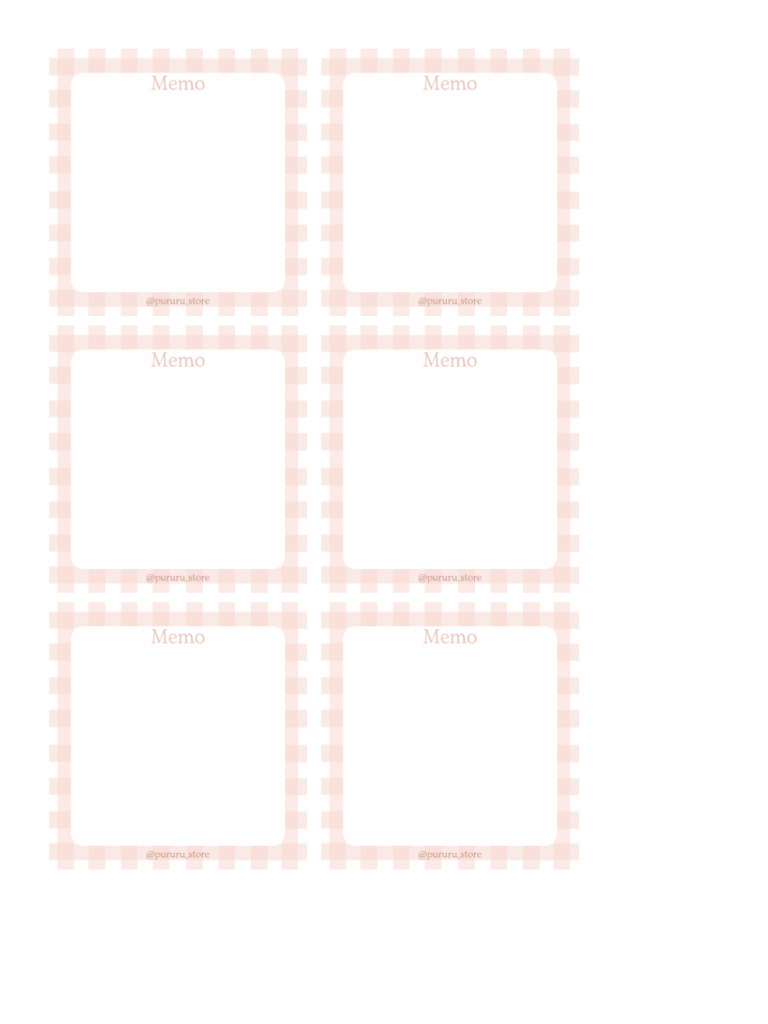 (Rosa) Memo Pads Minimalista | PDF