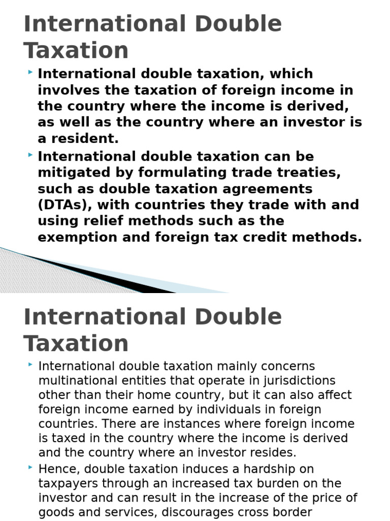 International Double Taxation Explained | PDF | Double Taxation | Taxes