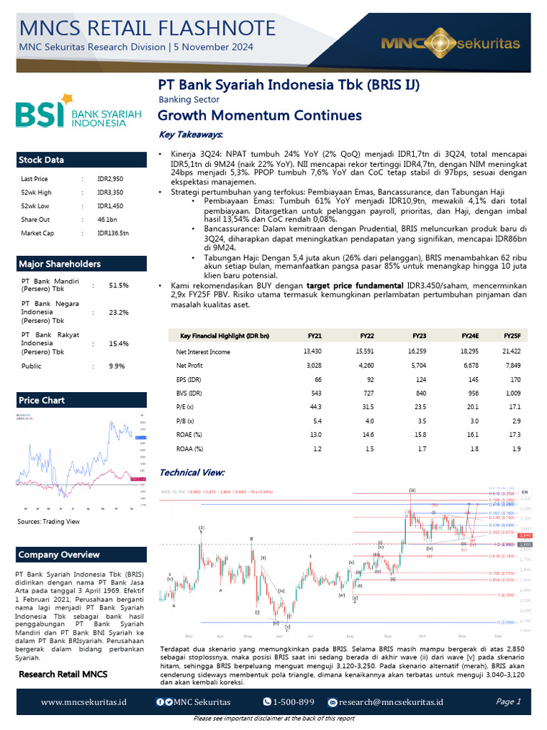 BRIS - MNCS Retail Flashnote - 05112024 | PDF | Banking | Financial Markets